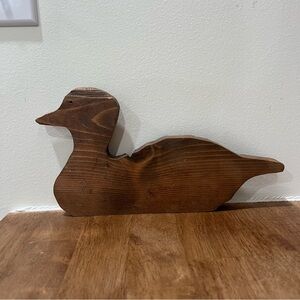 Handmade wooden duck carving. Cute for a nursery or little boys room!
